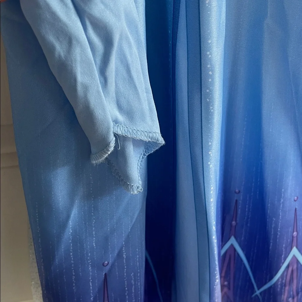 Disney Frozen Elsa Blue Glitter Princess Dress Costume size S/P (4-6x) - Picture 7 of 12